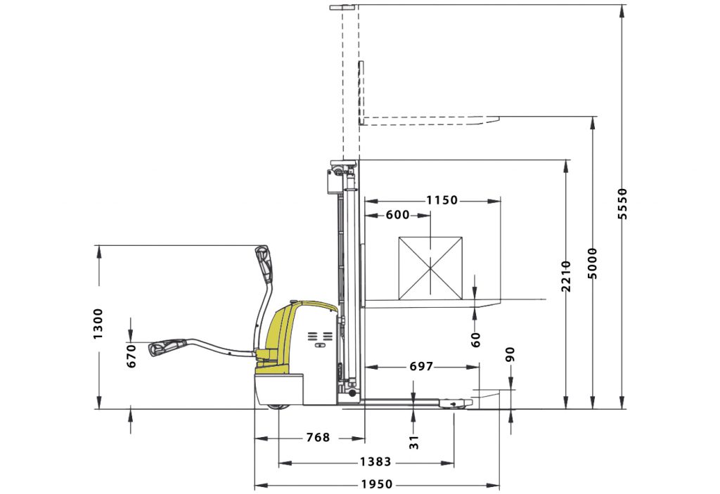 Empilhadeira Elétrica MEE 1.5 TON x 5000