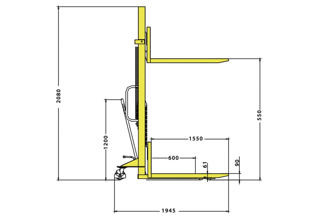 Empilhadeira Manual MEM 1.0 TON