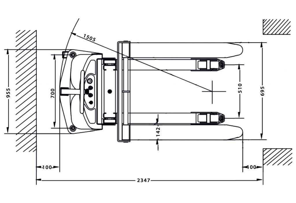 Empilhadeira Semielétrica MES 1.5 TON x 3000