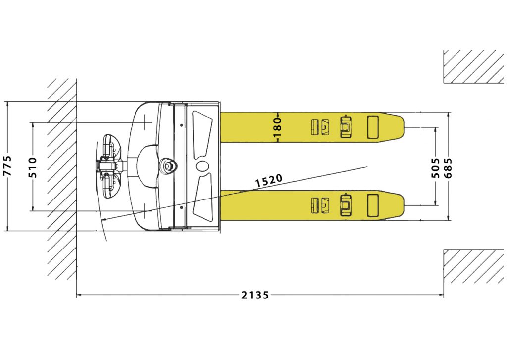 Transpallet Elétrico MTE 2.0 Ton – Sem Plataforma