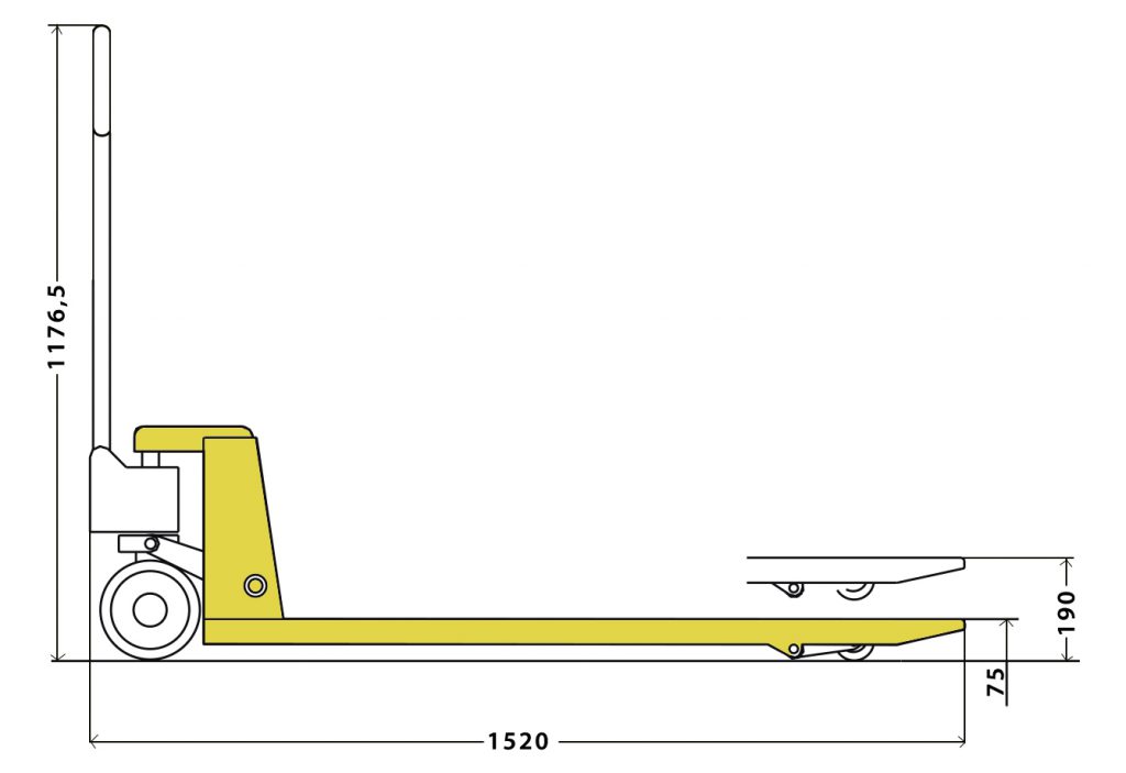 Transpallet Manual MTP 2.0 x 520